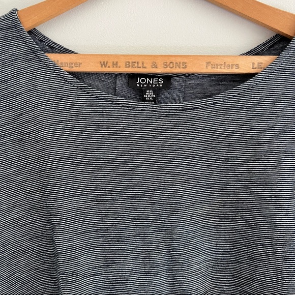 Jones New York Blue With White Striped T-Shirt Size XL - Picture 3 of 8